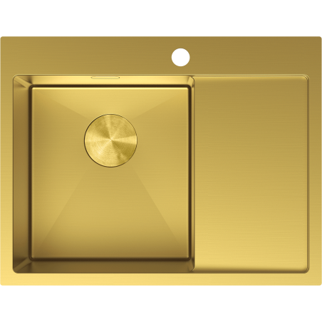 Mexen Exar стоманена мивка с 1 камера и отцедник, лява 620 x 480 мм, златиста