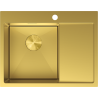 Mexen Exar мивка от неръждаема стомана с 1 отделение и ляв утаекач 620 x 480 мм, златна - 6431621005L-55