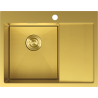 Mexen Exar кухненска мивка от стомана с 1 камера и ляв плот 620 x 480 мм, златен HC - 6431621005L-55HC