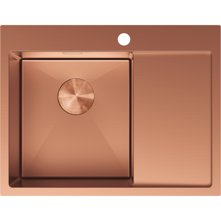 Mexen Exar стоманена мивка с 1 отделение и отцедник, ляв, 620 x 480 мм, мед