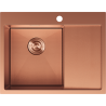 Mexen Exar стоманена мивка с 1 камера и отцедник, лява 620 x 480 mm, мед HC