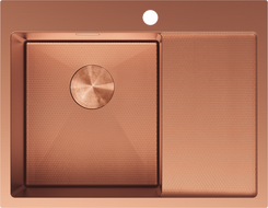 Mexen Exar стоманена мивка с 1 камера и отцедник, лява 620 x 480 mm, мед HC