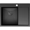 Mexen Exar стоманена мивка с едно корито с отцедник, лява 620 x 480 мм, черна