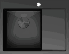 Mexen Exar мивка стоманена 1-камерна с лява отцедка 620 x 480 mm, черен - 6431621005L-70