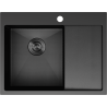 Mexen Exar стоманена кухненска мивка с 1 отделение и улей, лява 620 x 480 mm,