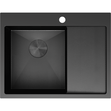 Mexen Exar стоманена кухненска мивка с 1 отделение и улей, лява 620 x 480 mm,