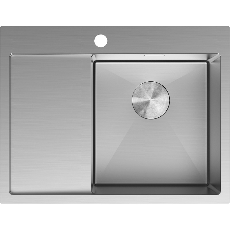Mexen Exar стоманена мивка 1-компартментна с дренаж, дясна 620 x 480 мм, инокс