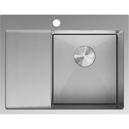 Mexen Exar стоманена мивка с 1 отделение и дъска за отцеждане, дясно 620 x 480 mm,
