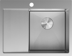 Mexen Exar стоманена мивка с 1 отделение и дъска за отцеждане, дясно 620 x 480 mm,