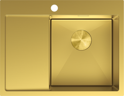 Mexen Exar стоманена мивка с 1 камера с отцедник, дясна 620 x 480 мм, златна