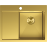 Mexen Exar стоманена мивка с 1 камера с отцедник, дясна 620 x 480 мм, златна