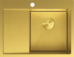 Mexen Exar стоманена кухненска мивка с 1 камера с отцедник, дясна 620 x 480 мм,