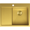 Mexen Exar кухненска мивка от неръждаема стомана с 1 корито и дясно отцеждане 620 x 480 мм, златна HC - 6432621005P-55HC