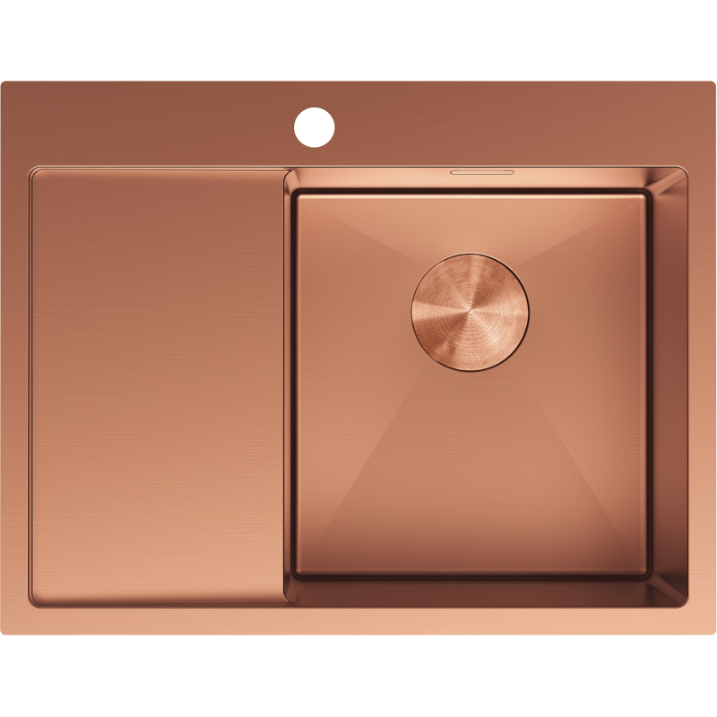 Mexen Exar стоманена кухненска мивка с 1 отделение и отцедник, дясна 620 x 480