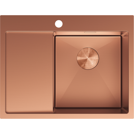 Mexen Exar стоманена кухненска мивка с 1 отделение и отцедник, дясна 620 x 480