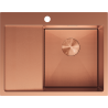 Mexen Exar стоманена мивка с 1 отделение и дренаж вдясно 620 x 480 мм, мед HC - 6432621005P-65HC