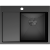 Mexen Exar стоманена мивка с 1 отделение и отцедник, дясна 620 x 480 mm, черна