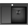 Mexen Exar стоманена мивка с 1 отделение и отцедник, дясна 620 x 480 mm, черна