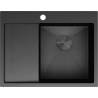Mexen Exar стоманена мивка с 1 отделение и десен отцеждач 620 x 480 mm, черен HC -6432621005P-70HC