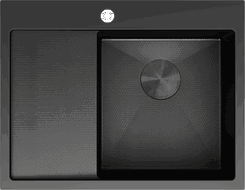 Mexen Exar стоманена кухненска мивка с 1 отделение и капковник, дясна, 620 x 480