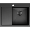 Mexen Exar стоманена мивка с 1 отделение и десен отцеждач 620 x 480 mm, черен HC -6432621005P-70HC
