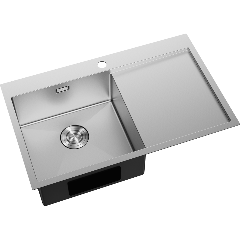 Mexen Exar стоманена мивка с 1 камера и отцедник, лява 780 x 480 мм, инокс