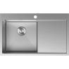 Mexen Exar стоманена мивка с 1 камера и отцедник, лява 780 x 480 мм, инокс