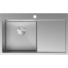 Mexen Exar стоманена мивка с 1 камера и отцедник, лява 780 x 480 мм, инокс