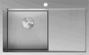 Mexen Exar стоманена мивка с 1 отделение и отцедник, лява 780 x 480 mm, инокс HC