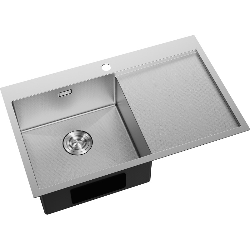 Mexen Exar стоманена мивка с 1 отделение и отцедник, лява 780 x 480 mm, инокс HC