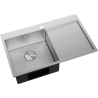 Mexen Exar стоманена мивка с 1 отделение и отцедник, лява 780 x 480 mm, инокс HC