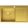 Mexen Exar мивка от неръждаема стомана, единична с отцедник, лява 780 x 480 mm, златиста HC - 6433781010L-55HC