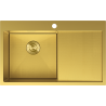 Mexen Exar стоманена мивка с 1-камерно корито и ляв капак, 780 x 480 mm, златен HC