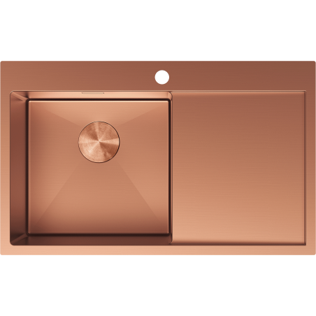 Mexen Exar стоманена мивка с 1 отделение и сушилня, лява 780 x 480 mm, мед