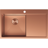 Mexen Exar стоманена мивка с 1 отделение с ляв отцеждач 780 x 480 мм, мед - 6433781010L-65