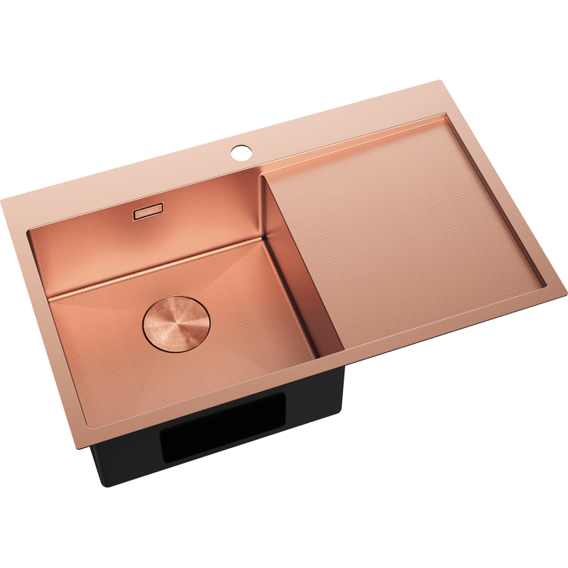 Mexen Exar стомана мивка с 1 отделение и ляво оттичане, 780 x 480 mm, мед HC