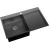Mexen Exar мивка стоманена 1-камерна с отцедник лява 780 x 480 mm, черна HC - 6433781010L-70HC