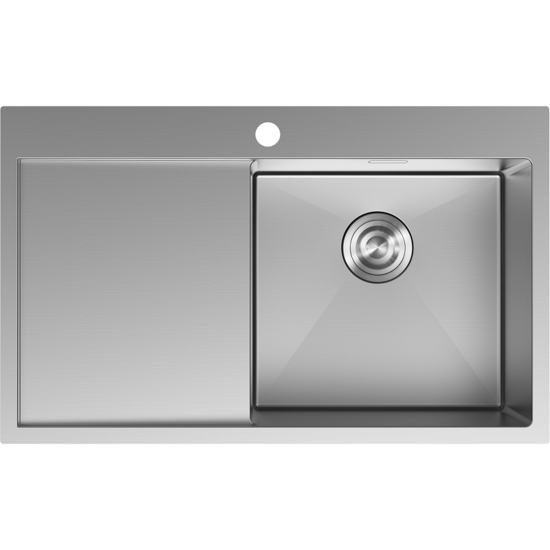 Mexen Exar стоманена мивка с 1 камера и дренаж, дясна 780 x 480 мм, инокс