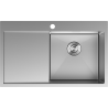 Mexen Exar стоманена мивка с 1 камера и дренаж, дясна 780 x 480 мм, инокс