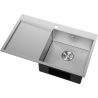 Mexen Exar стоманена мивка с 1 камера и отцедник, дясна 780 x 480 mm, инокс HC