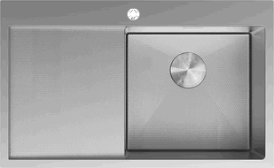 Mexen Exar стоманена мивка с 1 камера и отцедник, дясна 780 x 480 mm, инокс HC