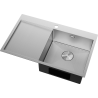 Mexen Exar стоманена мивка с 1 камера и отцедник, дясна 780 x 480 mm, инокс HC