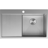 Mexen Exar кухненска мивка, стоманена, 1-камерна с десен отцедник 780 x 480 mm, инокс HC - 6434781010P-01HC