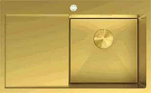 Mexen Exar стоманена мивка с 1 камера и оттичник, дясна 780 x 480 mm, златна