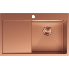 Mexen Exar стоманена мивка с 1 камера и десен дренаж 780 x 480 мм, мед - 6434781010P-65