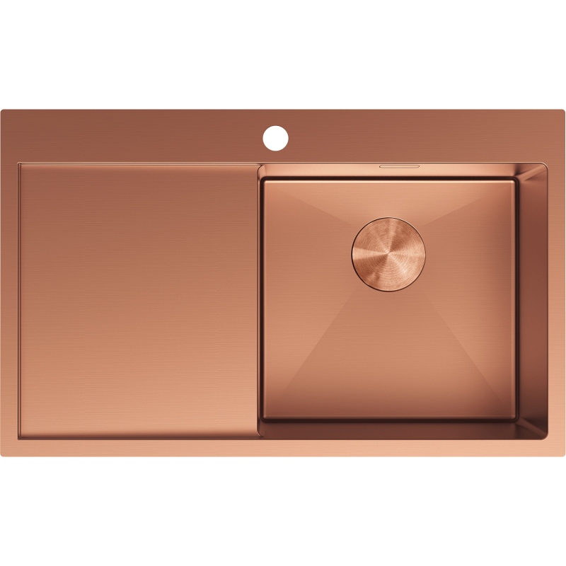 Mexen Exar стоманена мивка с 1 камера и десен дренаж 780 x 480 мм, мед - 6434781010P-65