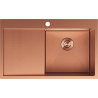 Mexen Exar кухненска мивка от неръждаема стомана с 1 отделение и дренаж, дясна, 780 х 480 мм, мед HC - 6434781010P-65HC