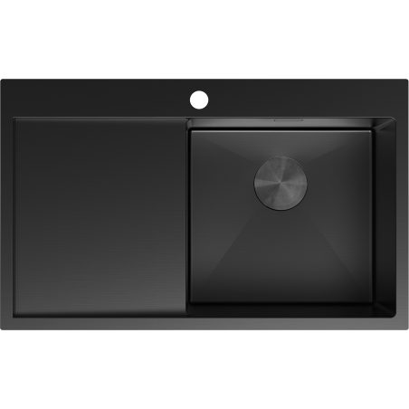 Mexen Exar стоманена мивка с 1 камера и дясно корито 780 x 480 mm, черна - 6434781010P-70