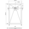 Mexen Stone+ композитен душ-корито правоъгълно 140 x 80 см, черен - 44708014