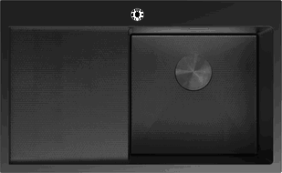 Mexen Exar стоманена мивка с 1 отделение с отцедник, дясна 780 x 480 мм, черен HC